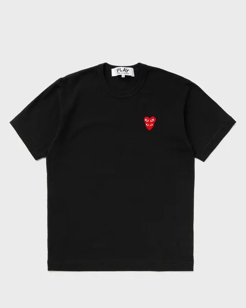Футболка Comme Des Garçons Play T-Shirt Double Red Emblem Knit, черный
