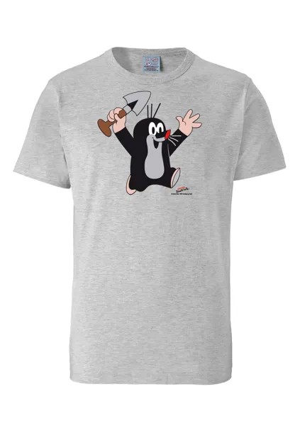 Футболка Logoshirt Der kleine Maulwurf Juhu, цвет grau-meliert