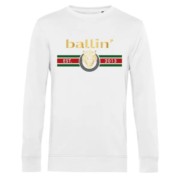 Стандартное восточное время свитер 2013 с тигровыми линиями Ballin, белый