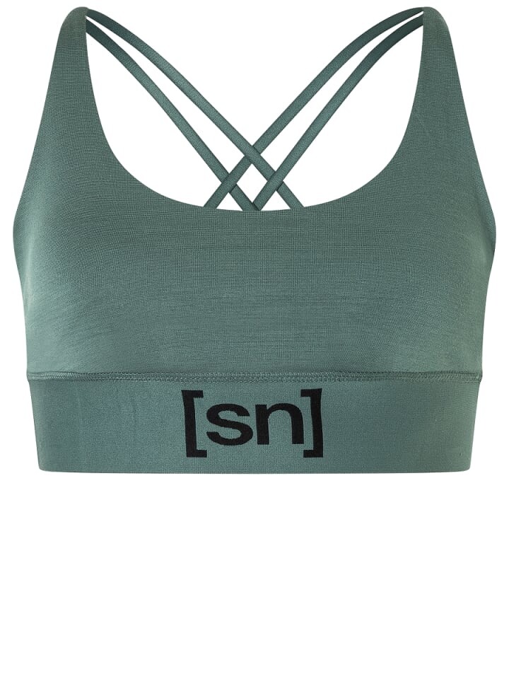 Майка supernatural Merino Bra W SUPER, зеленый