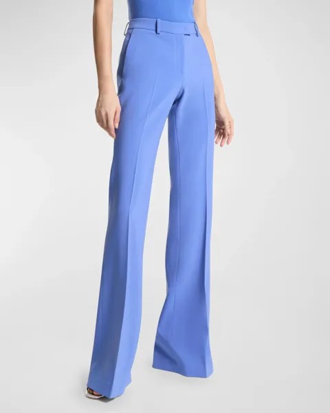 Расклешенные брюки Haylee из крепа Michael Kors Collection, цвет Azure