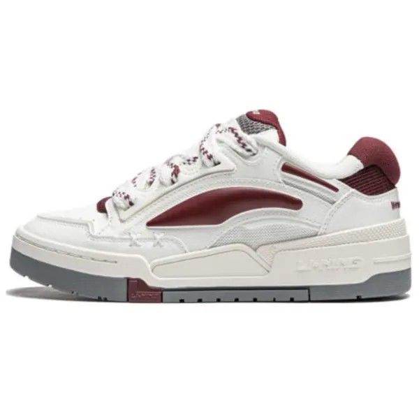 Кроссовки LINING Journey V2 Skateboarding Shoes Women's Low-top Off-white/truffle Red, красный