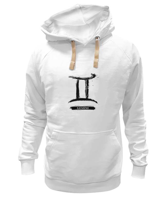 Худи Printio Знак зодиака близнецы белое 3XL