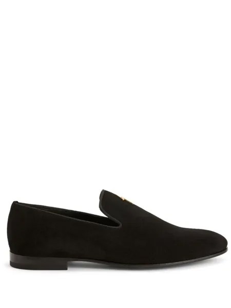Giuseppe Zanotti замшевые лоферы, черный