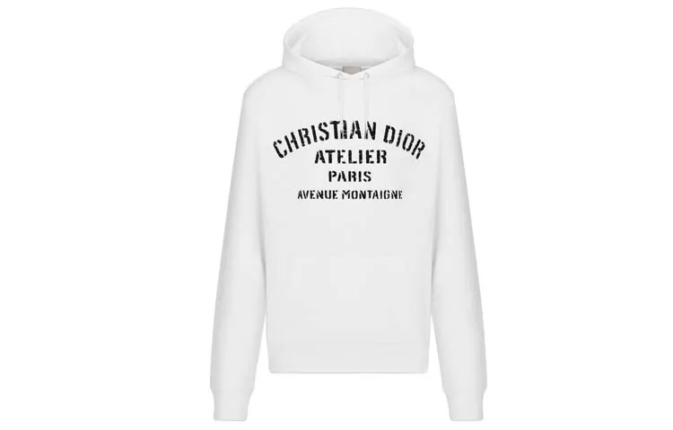 Ежеквартальные новинки Толстовка мужская белая Dior, белый