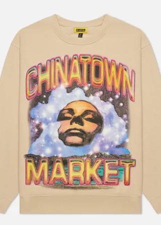 Мужская толстовка Chinatown Market Through The Foam Crew Neck, цвет бежевый, размер S