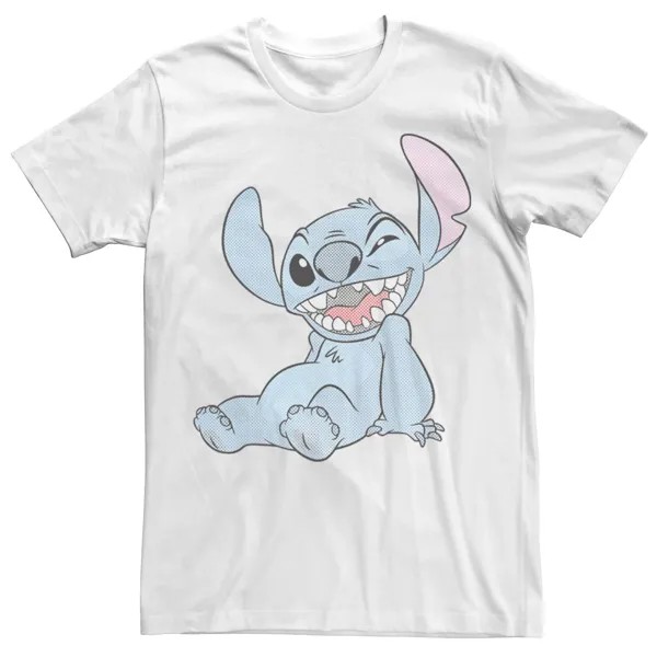 Мужская футболка Lilo & Stitch Pop Art Comic Stitch Disney, белый