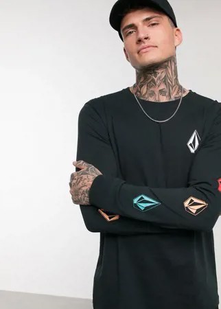 Черный лонгслив Volcom