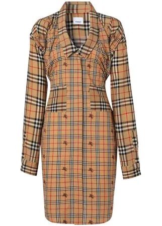 Burberry платье-рубашка в клетку Vintage Check