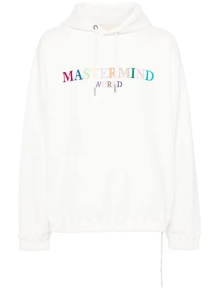 Худи с вышитым логотипом Mastermind World, белый