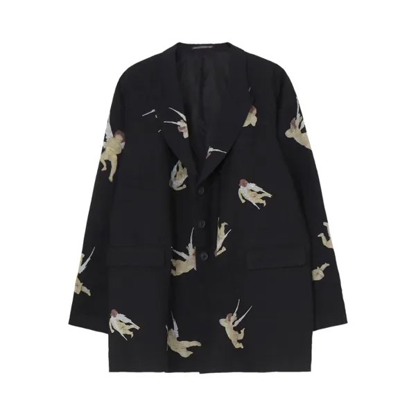 Куртка Yohji Yamamoto Angel Pattern Double Front Jacket, черный