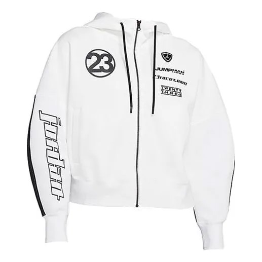 Толстовка (WMNS) Air Jordan Moto Lightweight Hoodies 'White', белый