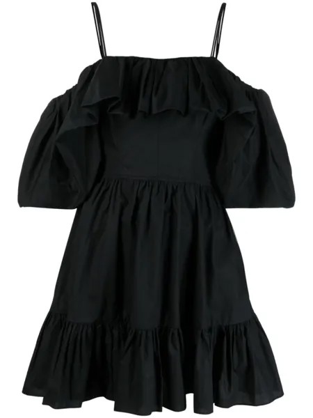 Платье мини Lila с открытыми плечами Ulla Johnson, черный