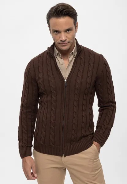 Кардиган Full Zipper Felix Hardy, цвет dark brown