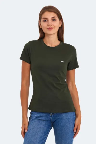 KORNELI I Женская футболка цвета хаки Slazenger
