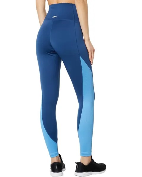 Брюки Reebok Workout Ready Rib High-Rise Leggings, цвет Batik Blue