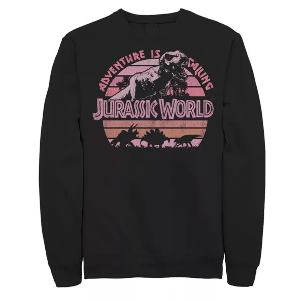 Мужской свитер Jurassic World Retro Adventure Calls T-Rex Licensed Character, черный