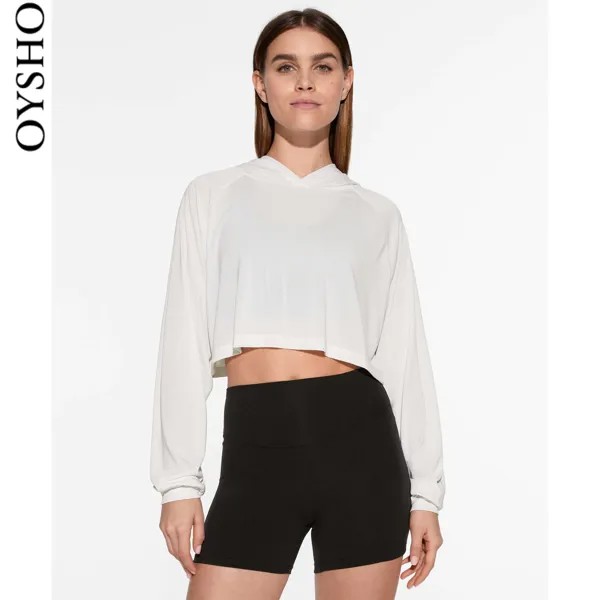Толстовка Oysho с капюшоном, белый