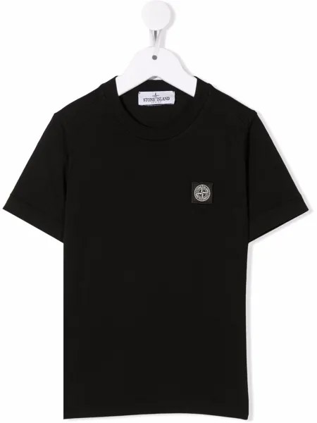 Stone Island Junior футболка с нашивкой-логотипом