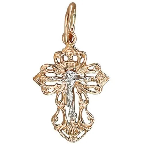 Крестик из красного золота 01Р010821 Эстет