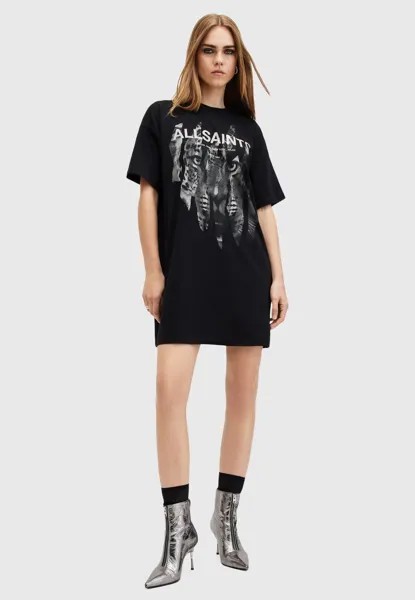 Платье из джерси RIPROAR AllSaints, черный