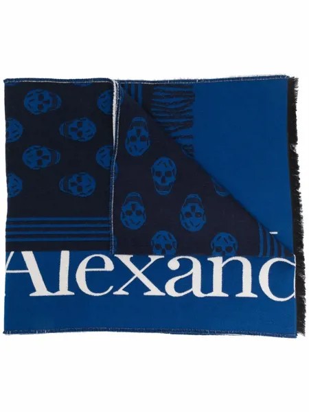 Alexander McQueen шарф с принтом skull