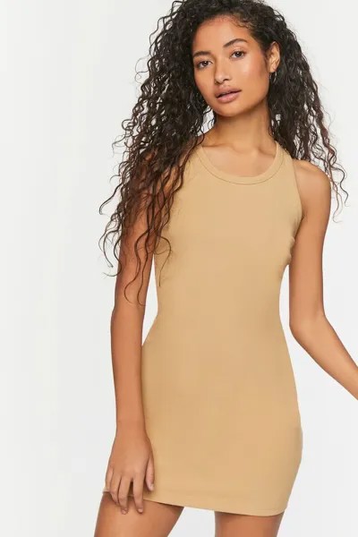 Облегающее мини-платье-майка Forever 21, сафари