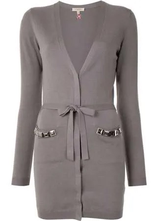 Burberry Pre-Owned кардиган с поясом и V-образным вырезом