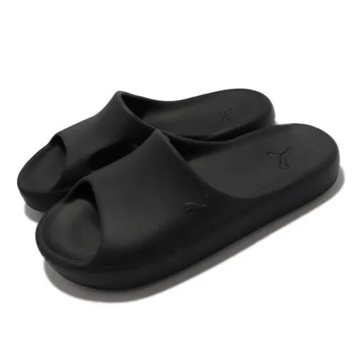 Puma Shibui Cat Черные мужские сандалии унисекс Шлепанцы без шнурков 385296-02