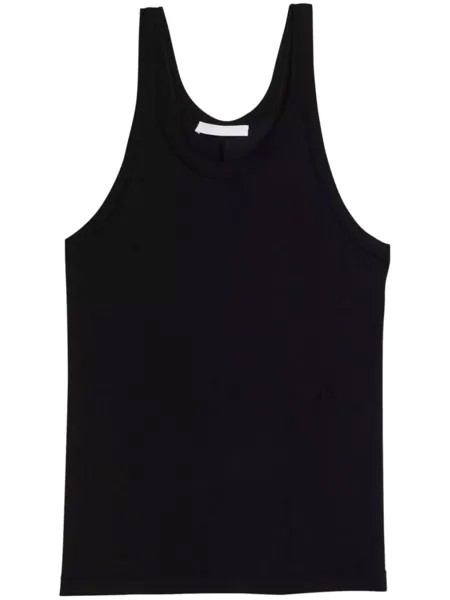 Однотонный топ без рукавов Helmut Lang, черный