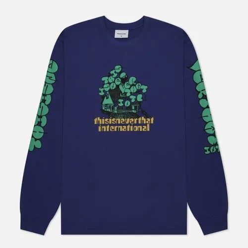 Лонгслив thisisneverthat, хлопок, размер XL, фиолетовый