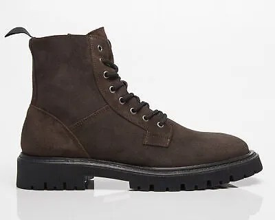 Мужские замшевые туфли на шнуровке Les Deux Tatum темно-коричневые