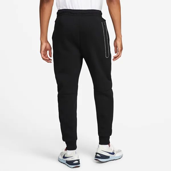 Мужские спортивные брюки Revival Tech из черного флиса с завязками Nike, черный