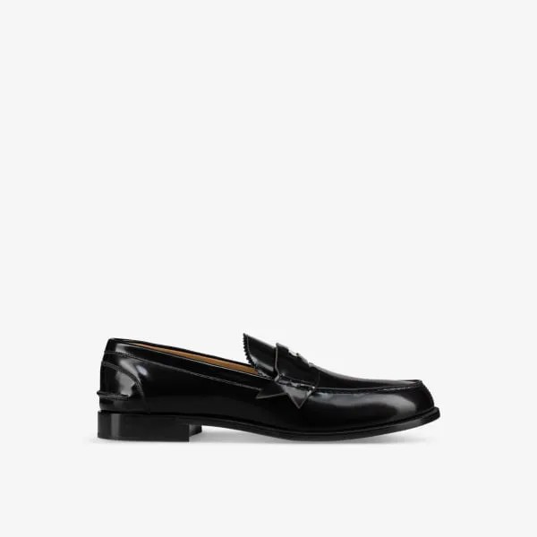 Пенни плоские мокасины из телячьей кожи abrasviato Christian Louboutin, черный