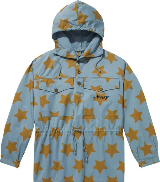 Куртка Awake NY Stars Anorak Jacket 'Teal/Mustard', бирюзовый