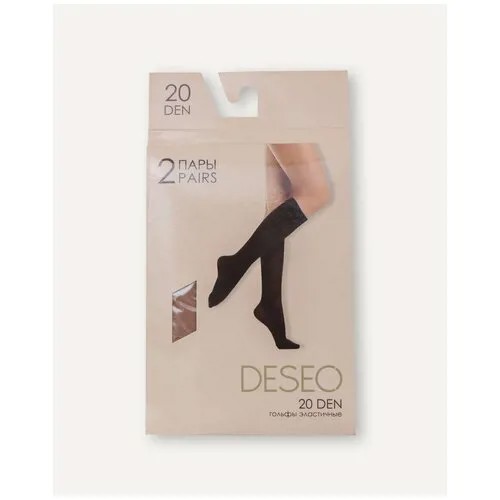 Женские носки Deseo высокие, 20 den, размер one size, бежевый