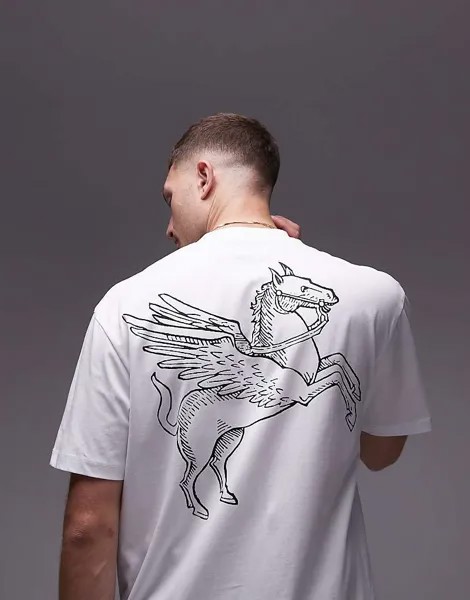 Topman – Bia> Футболка оверсайз с принтом пегаса на спине
