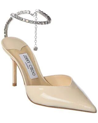 Jimmy Choo Saeda 85 Женские лакированные туфли белые 38