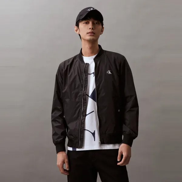 Куртка-бомбер мужская Calvin Klein Jeans с буквенным принтом, белый
