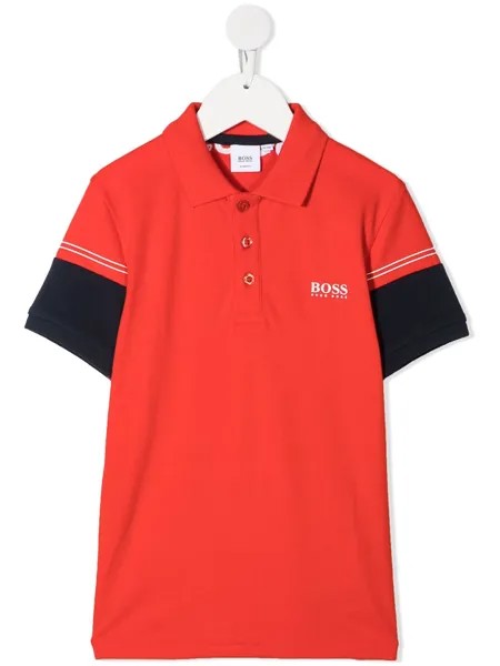 BOSS Kidswear рубашка поло с логотипом