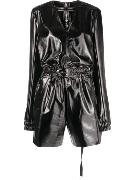 Rick Owens DRKSHDW ромпер из искусственной кожи, черный