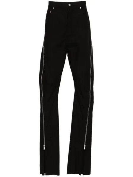 Rick Owens узкие брюки Bolan Banana с завышенной талией, черный