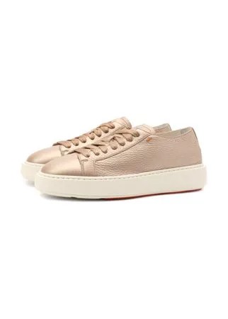 Кожаные кеды Santoni