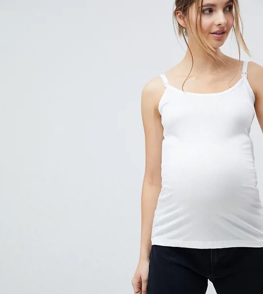 Белый топ на бретелях для кормящих мам ASOS DESIGN Maternity
