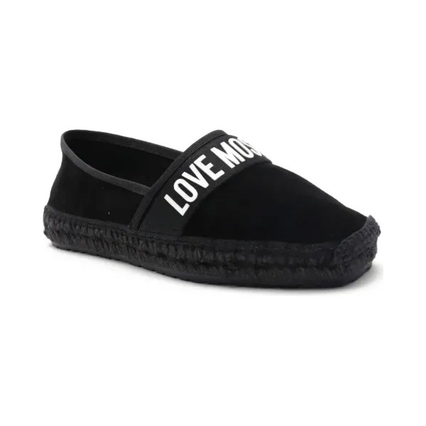 Кожаные эспадрильи Love Moschino, черный