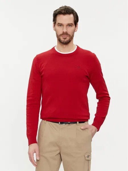 Облегающий свитер Aeronautica Militare, красный