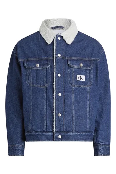 Джинсовая куртка на наполнителе из экошерсти Calvin Klein Jeans, синий