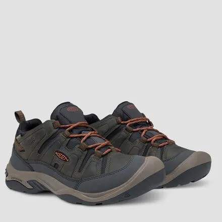 Водонепроницаемые походные туфли Circadia мужские KEEN, цвет Black Olive/Potters Clay