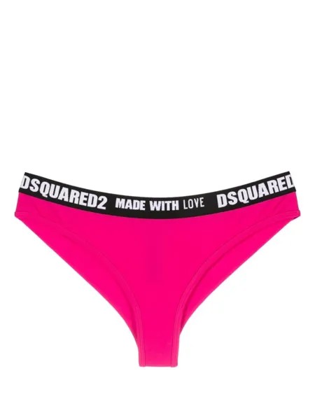 Dsquared2 трусы-брифы с логотипом, розовый