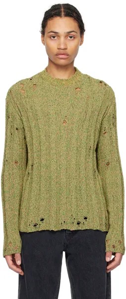Зеленый рваный свитер Hope